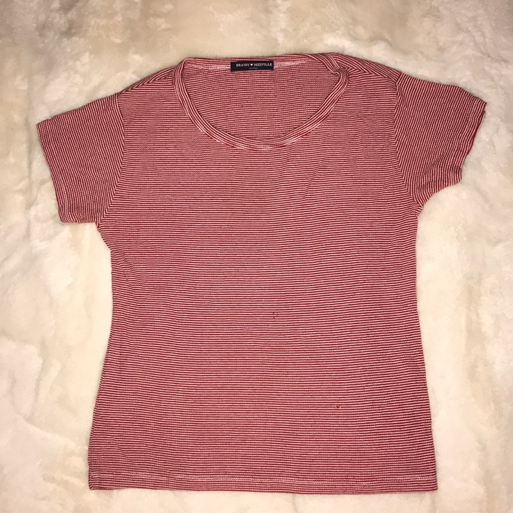 Brandy red stripe shirt